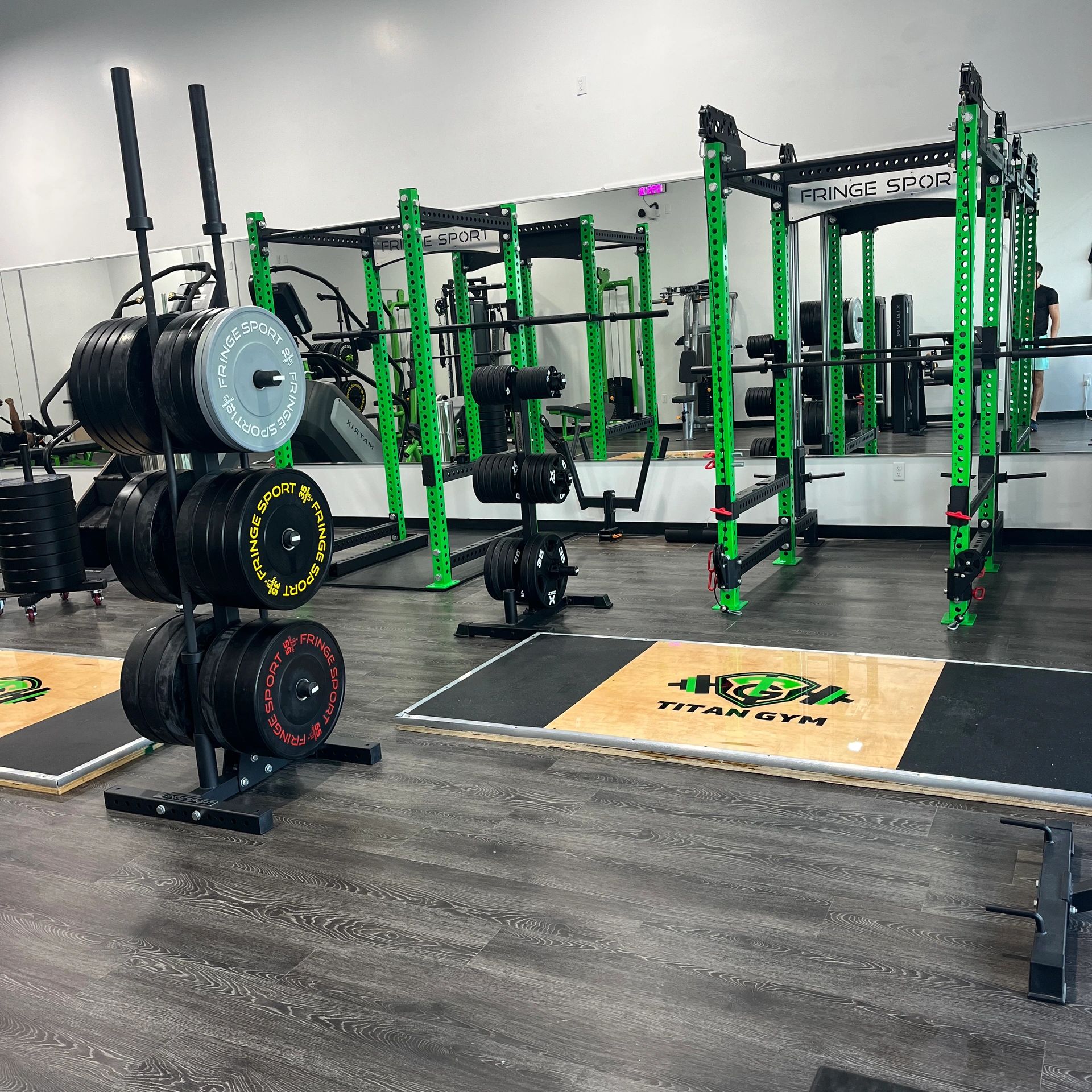 Power racks gym training facility